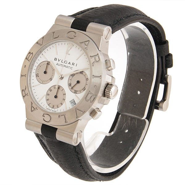 BVLGARI �f�B�A�S�m/�X�N�[�o �����Y�E�H�b�` CH35WSLD AUTO �z���C�g
